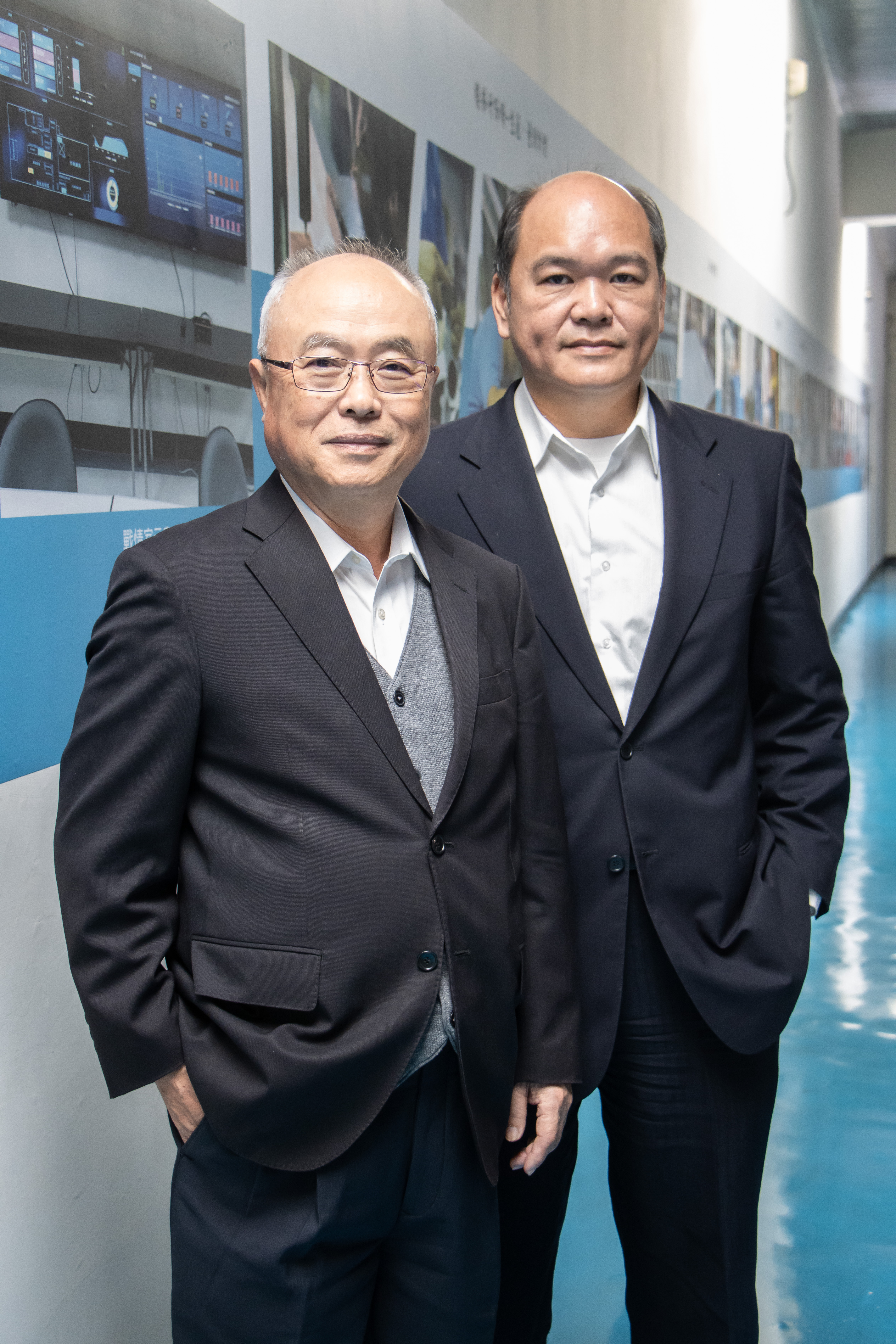 立穩電梯羅光斌董事長與翁志誠副總經理 立穩電梯羅光斌董事長與翁志誠副總經理