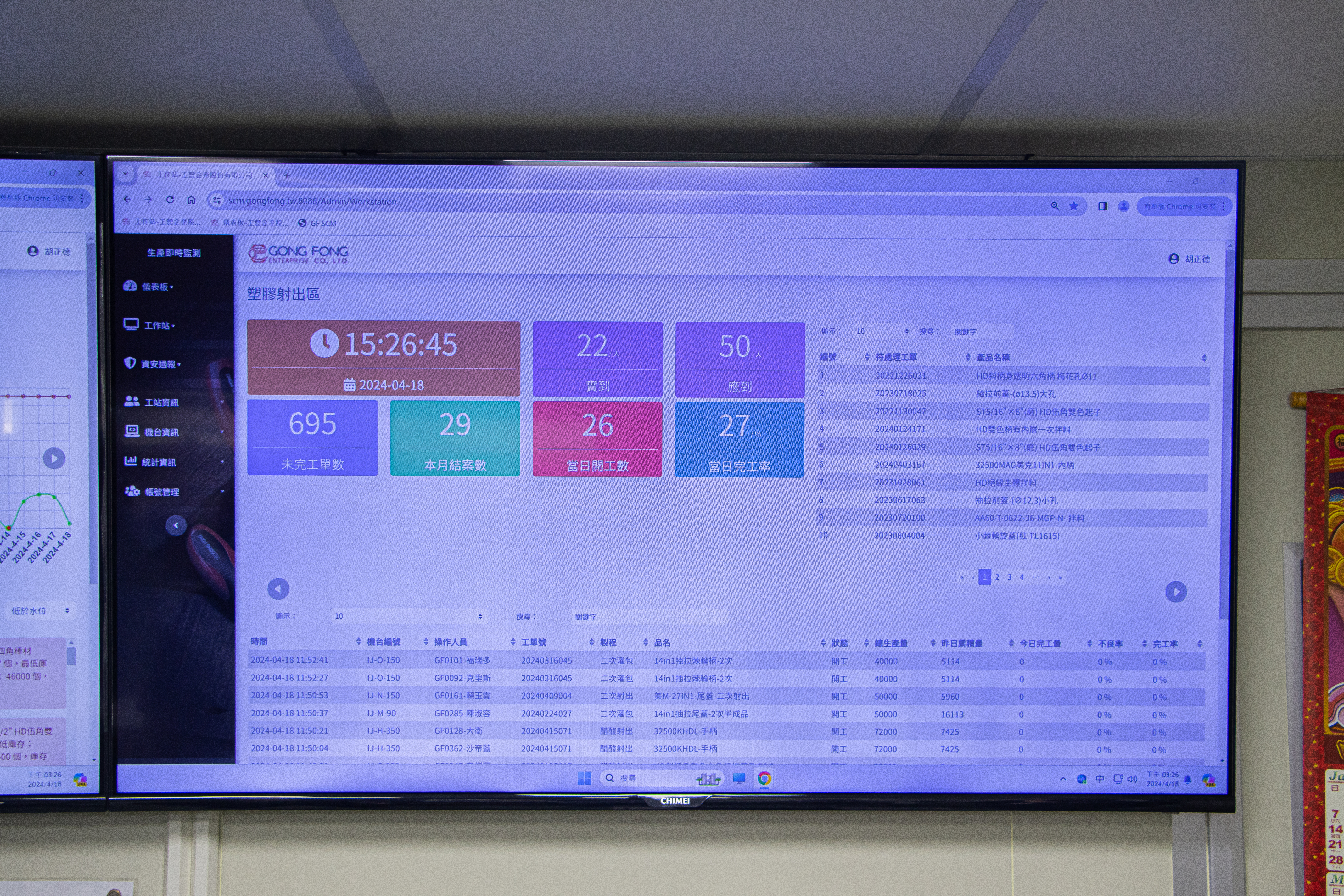 工豐透過機聯網(AIoT)技術,工豐能即時監控射出機等關鍵設備的運作狀況,提升生產品質。 工豐透過機聯網(AIoT)技術,工豐能即時監控射出機等關鍵設備的運作狀況,提升生產品質。